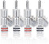 HiFi Banana Plugs Speaker Connectors, Screw Locking Rhodium Plated Banana Connector Jack for Speaker Cable