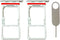 ZYHGAOLIQIN 2X Dual Sim Card Tray Slot Holder Micro SD Card Replacement +