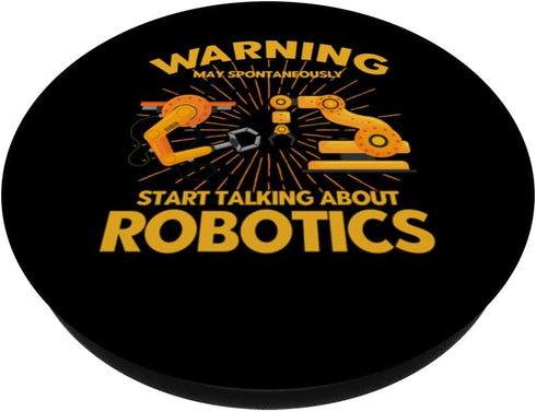 Robot Robotics Engineer Vintage Talking About Robotics PopSockets Standard PopGrip