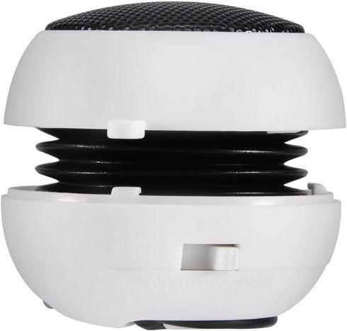 Mini Portable Speaker, Telescopic Design for Computer Smartphone MP3 Tablet, USB Powered, Lightweight, 2 Colors (White)