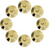 Speaker Base Pad, 8 Pcs Gold Universal Copper Speaker Spikes Isolation Stand Feet Cone Base Mats Floor Disc
