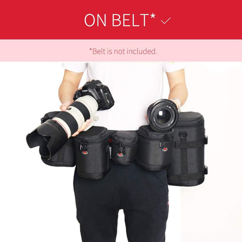 Camera Lens Case DSLR Bag Fits Canon EF 28mm f1.8, Nikon 35mm f1.8G, 50mm f1.8D, 50mm f1.4 and Other Lenses