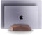 Nuvograin Dual Laptop Holder, Vertical Stand with 2 Slots for MacBook, Wooden Laptop Holder for Desk