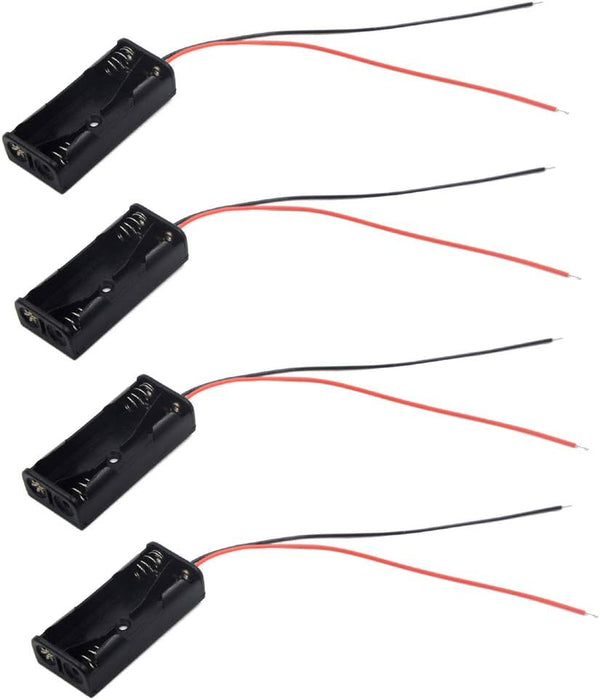 LampVPath (Pack of 4 AAA Battery Holder, 2 X 1.5V AAA Battery Holder