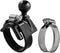 RAM Mounts Strap Hose Clamp Ball Base with B Size 1" Ball, Fits Rails 1" to 2.1" in Diameter