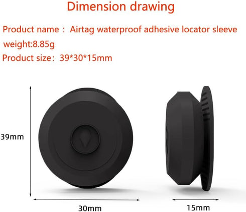 Airtag Sticker Mount with 3M Adhesive Sticker, IPX8 Waterproof Holder/Case Compatible with Apple Airtag, Hidden