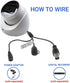 R-Tech 5MP 4-in-1 2.8mm 5MP AHD/CVI/TVI/Analog Outdoor/Indoor Turret Dome Camera with Matrix IR Night Vision Fixed Lens