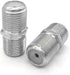CKANDAY 10 Pack RG6 F Type Compression Connector + 10 Pcs Coaxial Cable Extender, Blue/Silver Female to Female Adapter