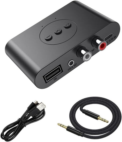 Bluetooth 5.4 Audio Adapter for Music Streaming Sound System, Wireless Adapter for Smartphones and Tablets, Works with