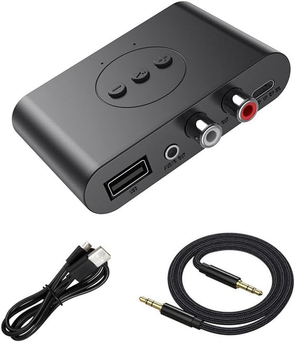 Bluetooth 5.4 Audio Adapter for Music Streaming Sound System, Wireless Adapter for Smartphones and Tablets, Works with