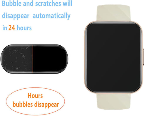 Screen Protector Compatible for RUIMEN D1 Smart Watch 1.85" (6 Pack) H1 Smartwatch Flexible Full Coverage Clear TPU Film