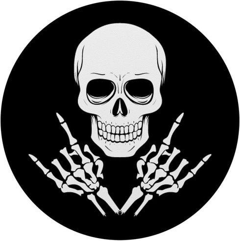 Rock Hands Skull Skeleton on Black Background PopSocket PopGrip: Swappable Grip for Tablets & Phones