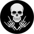 Rock Hands Skull Skeleton on Black Background PopSocket PopGrip: Swappable Grip for Tablets & Phones
