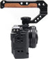 Wooden Camera Top Handle with 3 Cold Shoes, FUGASUN Grip for DSLR with 1/4", 3/8" Threaded Holes