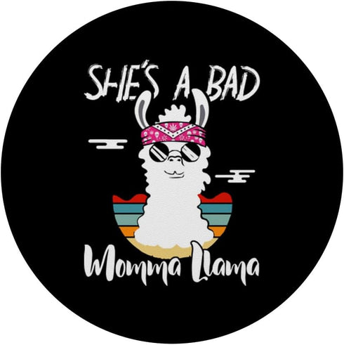 She's a Bad Momma Llama Vintage Mom Gift PopSockets Standard PopGrip