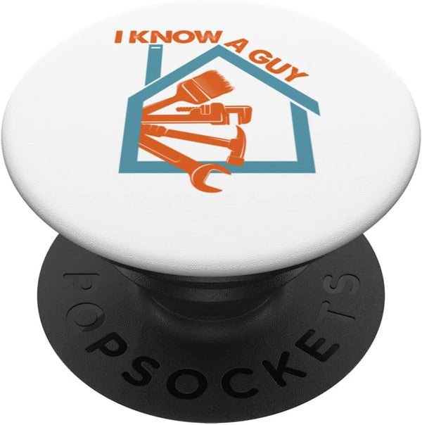 Construction Dad Funny Job Handyman Building Union Worker PopSockets Swappable PopGrip for Phone