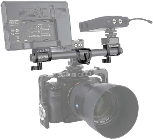 NICEYRIG 15mm Rod Clamp - Single Rod Holder for 15mm Rail Support System, EVF Mount, LED Light, Microphone