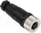 M12 12mm A Code 8 Pin Waterproof Industrial Sensor Connector, Straight Female Plug, 3 Pack