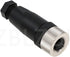 M12 12mm A Code 8 Pin Waterproof Industrial Sensor Connector, Straight Female Plug, 3 Pack