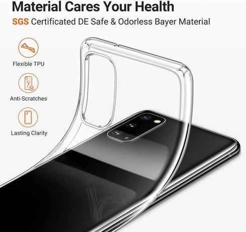 Phone Case for Blackview BV7100 (6.58") with 4 X Tempered Glass, Ultra-Thin Silicone Shockproof Clear TPU Bumper Shell