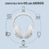 Bluetooth Headphones Over Ear, 68H Playtime, Wireless Headset with Microphone, Lightweight for Travel, White
