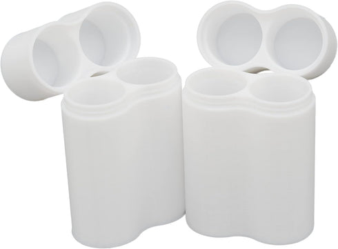 Slimline 18650 Battery Case, Soft Durable Material - Pack of 2 (Holds 2 Batteries)