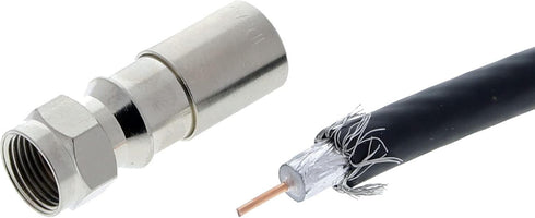 IDEAL Electrical RTQ RG-6 RTQ 92-650 Compression Connector, Pack of 50
