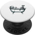 Relaxing Skeleton Enjoying Music and Bath Time PopSockets Standard PopGrip