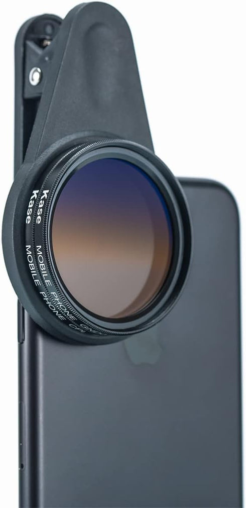 Kase 41mm Magnetic Cell Phone Lens CPL Filter Kit, Includes Circular Polarizer, Soft Graduated ND1.2 Filter, Lens Clip