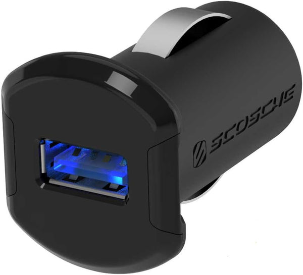 Scosche USBC121M ReVolt Universal Cigarette Lighter USB Car Charger, Fast Charge One Device Quickly, Black