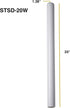 Sound Town 2-Pack 20” Subwoofer Mounting Poles, Compatible with 35mm Mount, White (STSD-20W-PAIR)