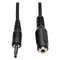 TRIPP LITE P318-006-MF 3.5mm Mini Stereo Audio 4 Position Headset Extension Cable, Black