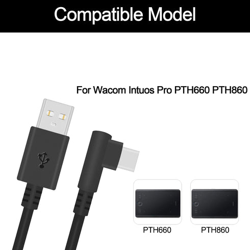 Adhiper PTH660 USB C Charging Cable Replacement, Data Sync Power Supply Cord for Wacom Intuos Pro PTH-860 PTH860