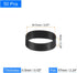 uxcell 50Pcs Silicone Rubber Bands, 17x6mm Strong Elastic Bands for Cord Wrapping, Black