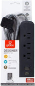 Globe Electric 78257 Designer Series Power Strip, Rose, 3 Outlet