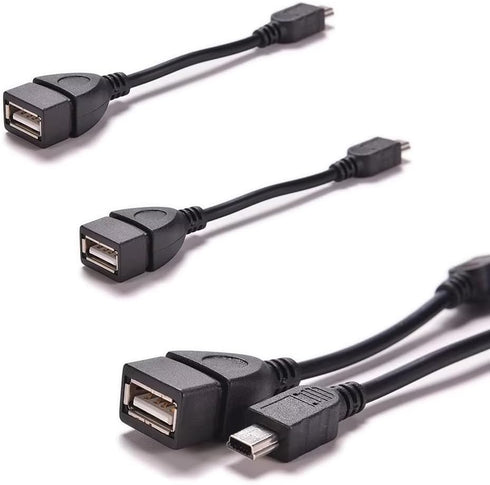 ThtRht 3 Pack Mini USB OTG Cable Mini USB Male to USB 2.0