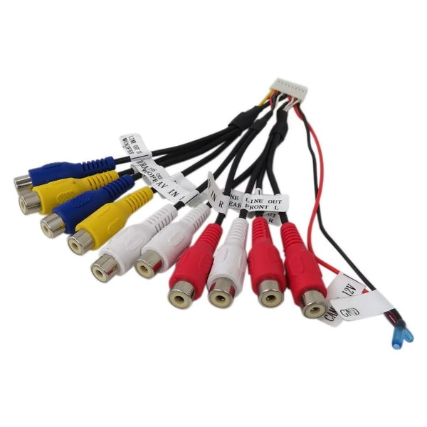 Dual XDCPA10BT Cord Assembly Harness, 18 Pin Connector Video AV Input Output Multicolored