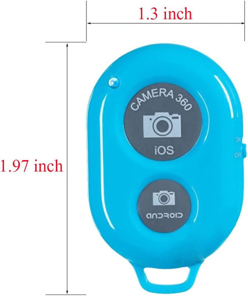 Wireless Camera Shutter Remote Control for Smart Phones- Compatible with iOS/Android (1 Pink+1 Blue)