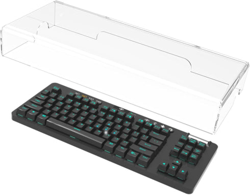 Geekria Tenkeyless TKL Keyboard Dust Cover, Clear Acrylic Keypads Cover for 80% Compact 87 Key Mechanical Gaming