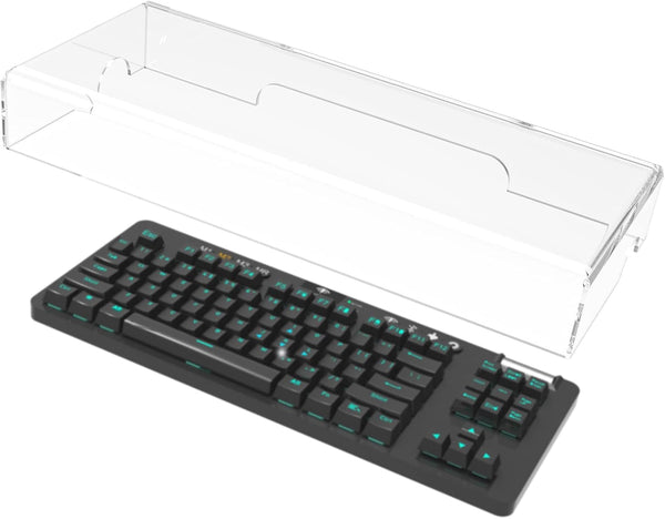 Geekria Tenkeyless TKL Keyboard Dust Cover, Clear Acrylic Keypads Cover for 80% Compact 87 Key Mechanical Gaming