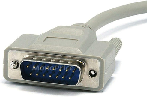 Monoprice 6ft DB15 M/M Molded Cable, Beige