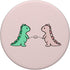Cute Dinosaur T Rex Green Dino and Pink for Girls PopSockets Standard PopGrip