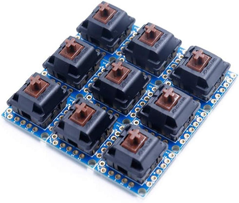 Key Switch Breakout Prototype PCB Board with 5 Pins Black Switches Key Click Compatible with Mechanical Keyboard
