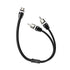 1ft 1 Female to 2 Male Nickel Plated RCA Y Adapter Splitter Connector Cable (2 Pack)
