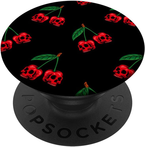 Cute Cherry Skull Pattern PopSockets Standard PopGrip with Scary Red Skulls