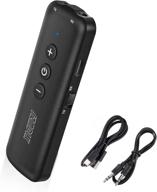 Bluetooth 5.0 Transmitter 3 in 1, Wireless Receiver Adapter with 3.5mm AUX Stereo Output for TV, PC, Car, Headset,