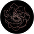Simple Cute Black Rose Gold Flower Minimalist Aesthetic PopSockets Swappable PopGrip