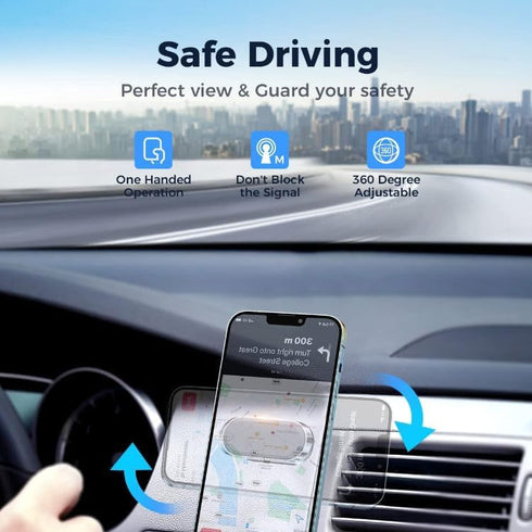 W-Tronics Phone.(Pack 1) Magnetic Car Phone Holder, Powerful Magnet Mount for Dash, Sticks to Any Dashboard for GPS