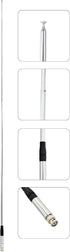 UAYESOK 27MHz HH50WXST HHRT50 C75WXST 75-822 75-785 BC75XLT BC125AT PRO401HH Telescopic CB Antenna BNC Connector