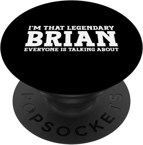 Brian Personal Name Funny Brian PopSockets Swappable PopGrip